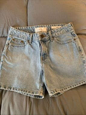 Levi's Light Blue Denim Low-Rise Jean Shorts